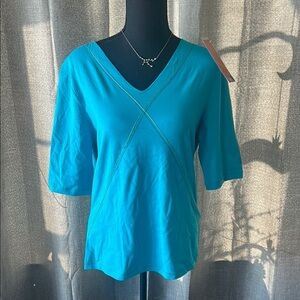 Tommy Bahama Blue Wrap Blouse